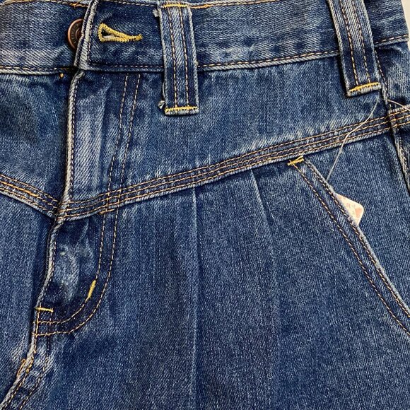 Free People We The Free Saratoga Blue Pleated Frayed Hem Distressed Denim Skirt - Picture 5 of 14